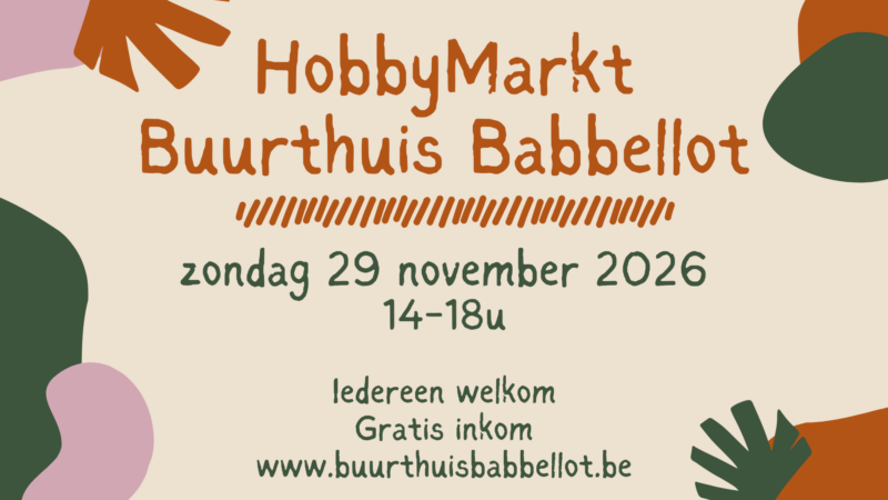 Affiche van de aankomende activiteit