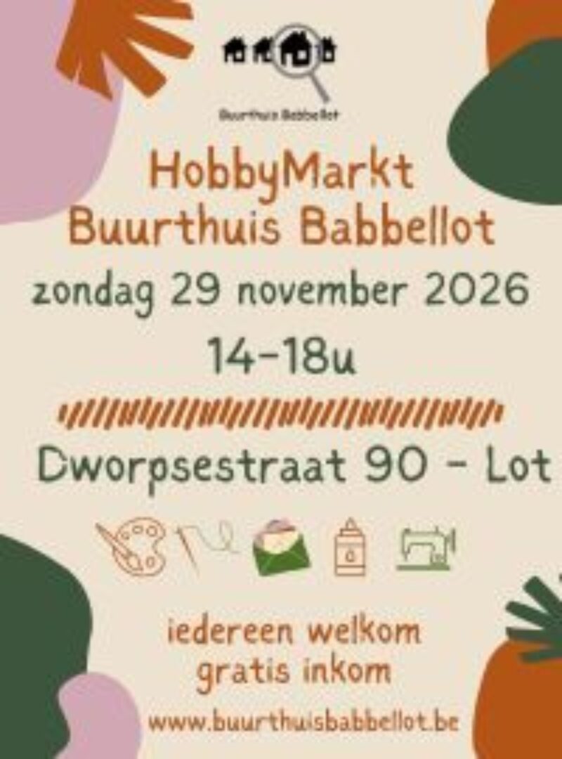 Affiche van de aankomende activiteit